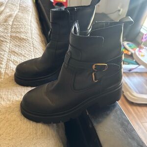 Steve Madden Black Combat Boots